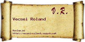Vecsei Roland névjegykártya